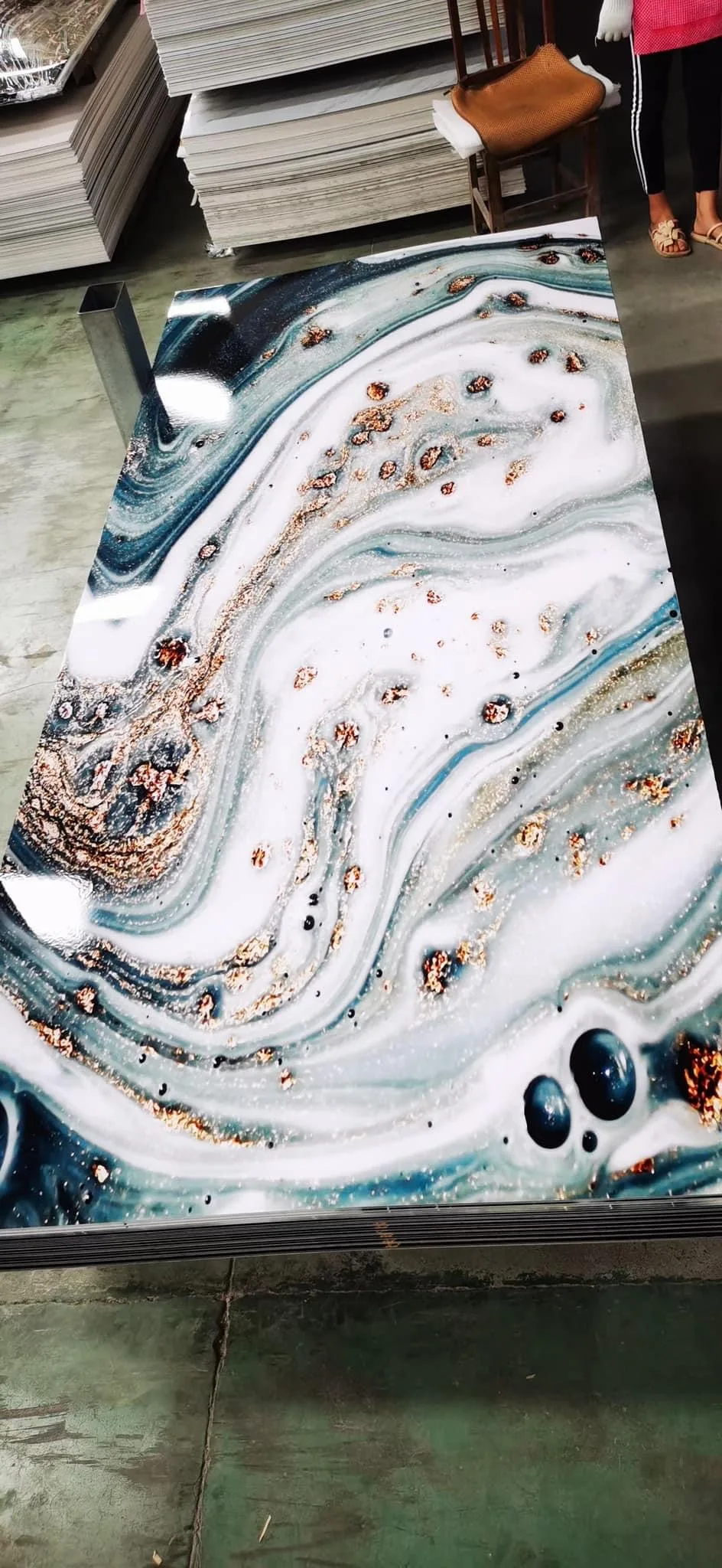 High Glossy Flexible Pvc Marble Wall Panel 3d Printed Uv Marble Sheet ...