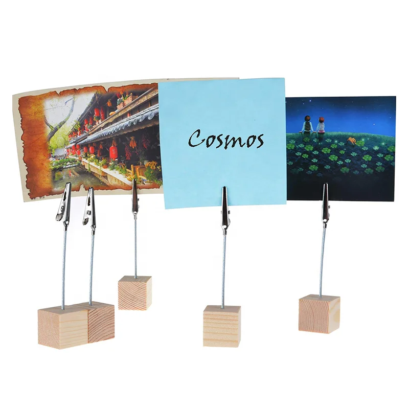 High Quality Custom Print Metal Paper Clip Cube Memo Paper Clip Card Clips Memo Holder