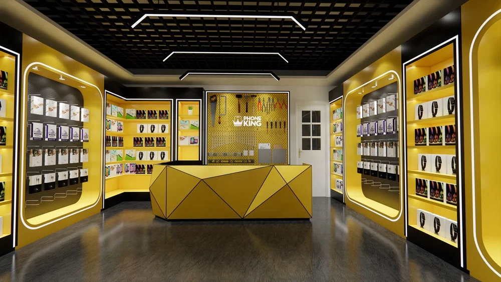 Electronics Showroom Design Mobile Shop Counters Mobile Phone Store Interior Design Decoration for Mobile Shop