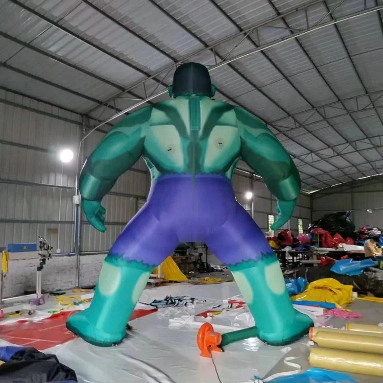 Customized Giant  Inflatable Super Hero Hulk Cartoon Decoration