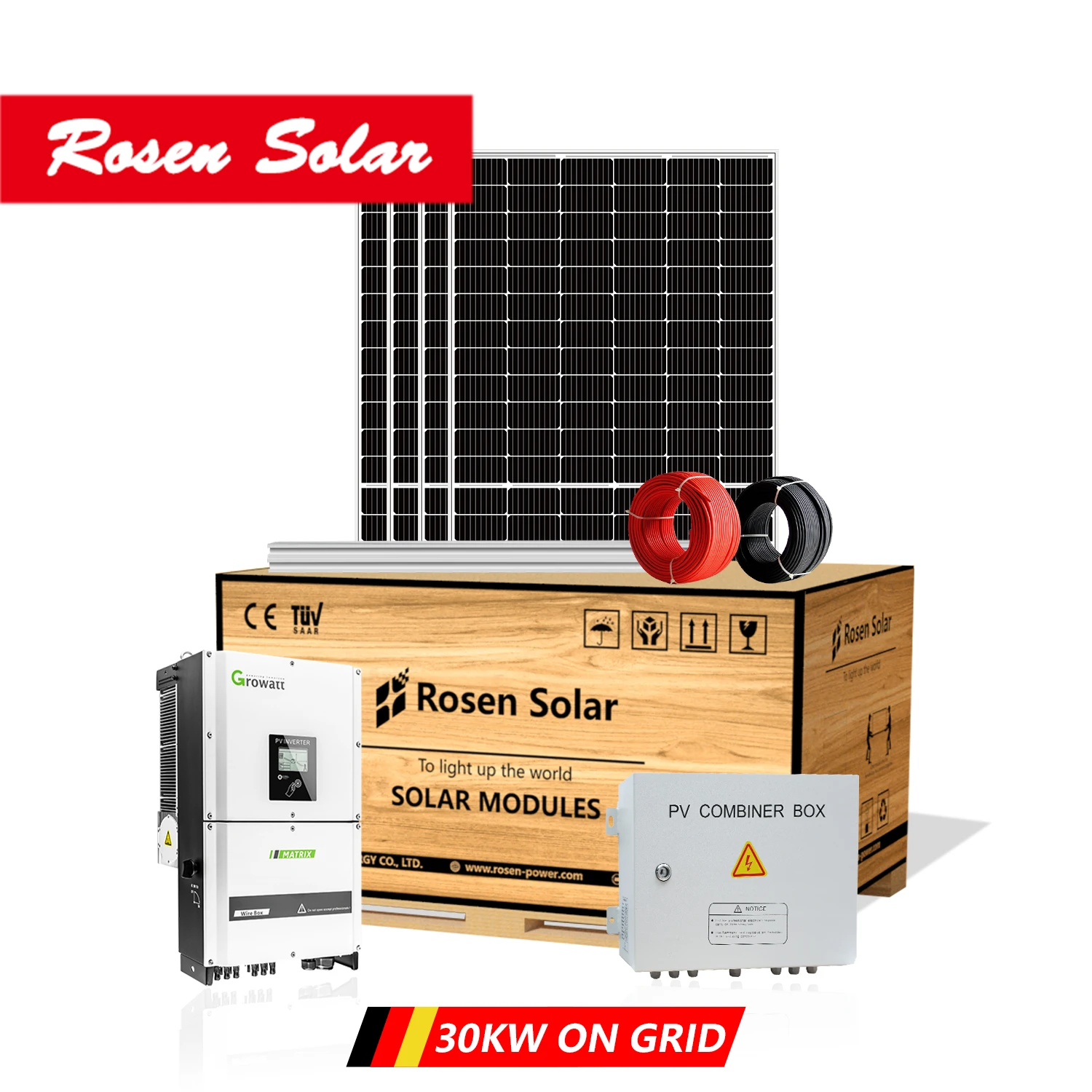 Solar Panel System For Home EU voltage three phase 30 Kw Solar Energy Systems