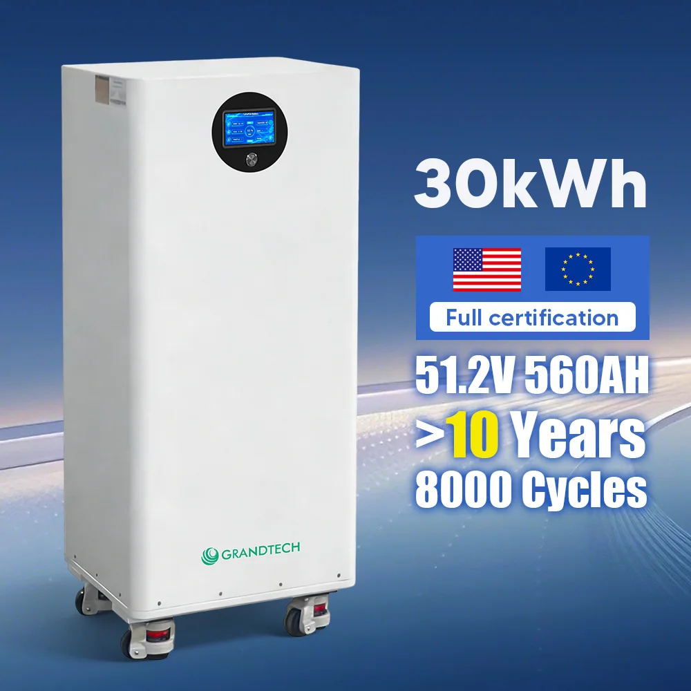Houston New 28kwh 51.2V 628Ah 30kwh 560Ah 628Ah 8000 Cycle Home Wifi Lcd Touch ESS BESS Battery Pack 30kw
