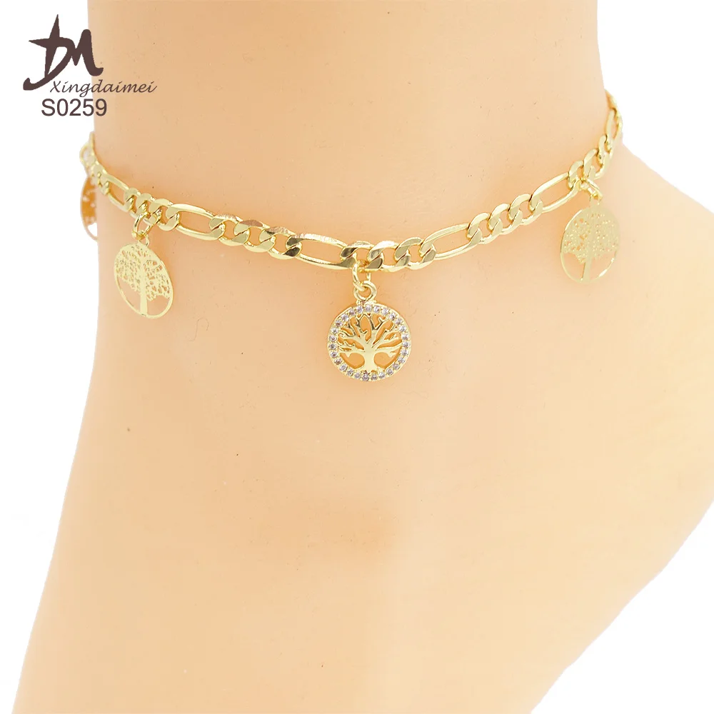 S0285 High Quality Anklets For Women Fashion Goldplated Zircon