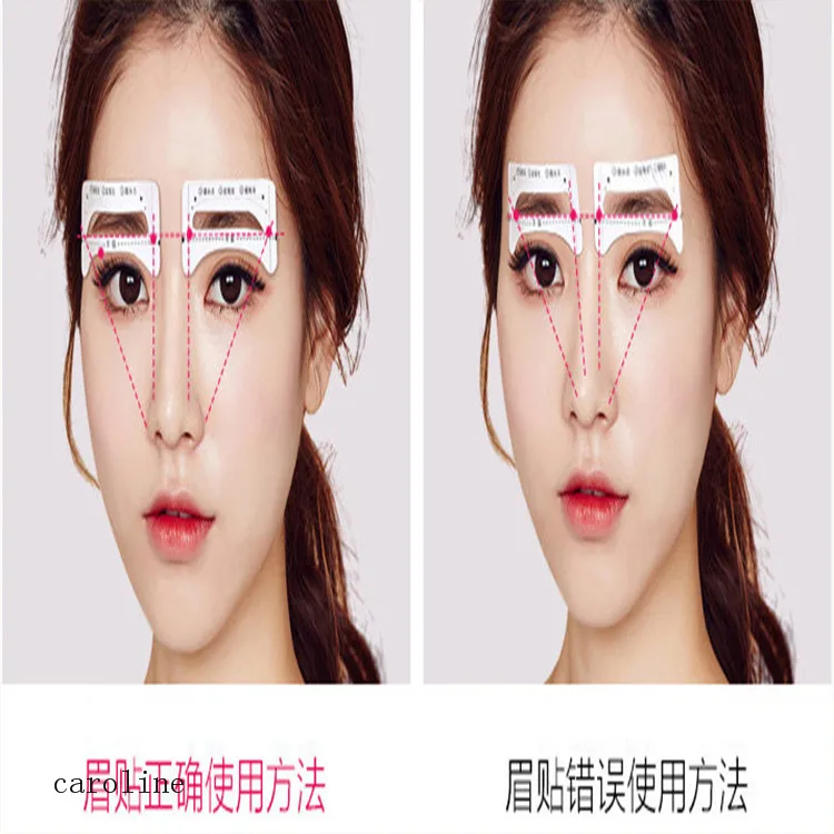 Оптовая продажа 2021 косметические инструменты пластиковые трафареты «сделай сам» для формирования