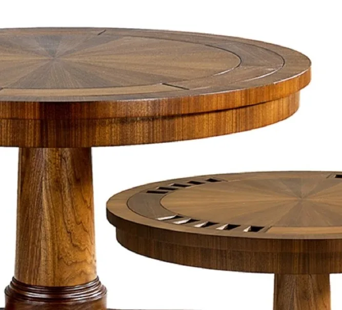 Многофункциональная Мебель, твердый деревянный стол, Круглый Покерный стол с дизайном под дерево