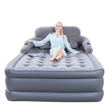 Outraveler Queen Size Air Mattress Inflatable Bed With Pump And Pillows Up Mattress For Camping And Home