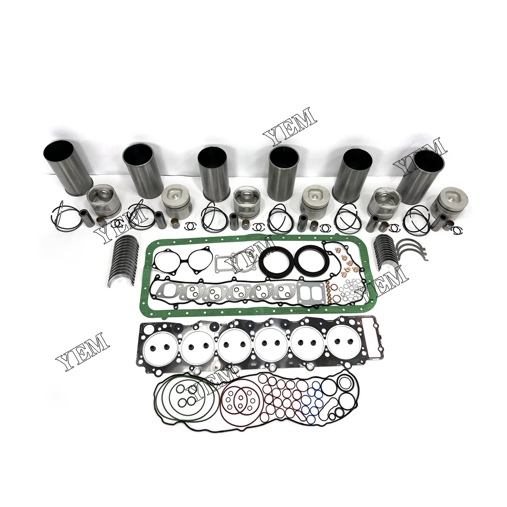 Japan OEM Parts 6HE1 Engine Overhaul Kit With Piston Ring Liner Engine Bearing Head Gasket Set for Isuzu