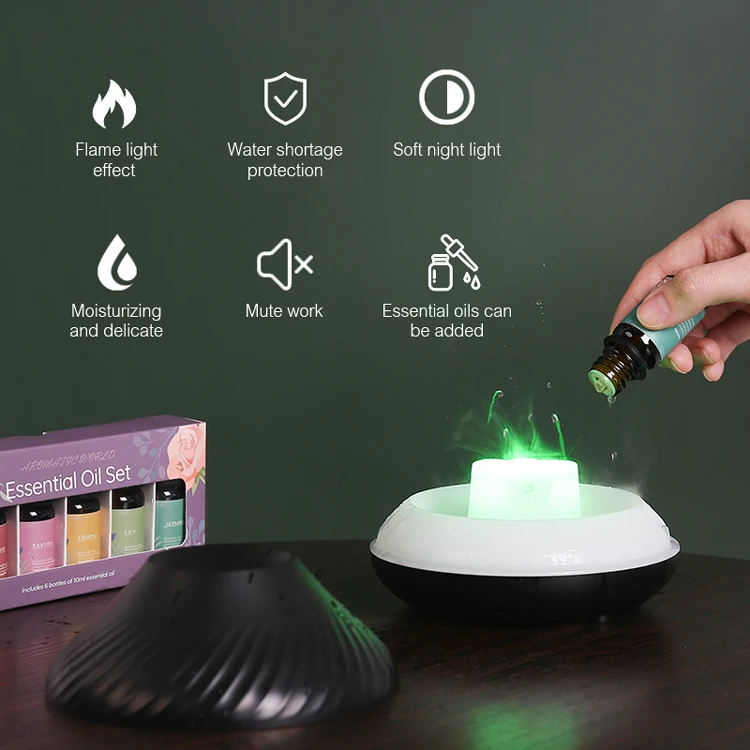 KINSCOTER Diffuseur D'huiles Essentielles Noir – Ultrasonique En Verre