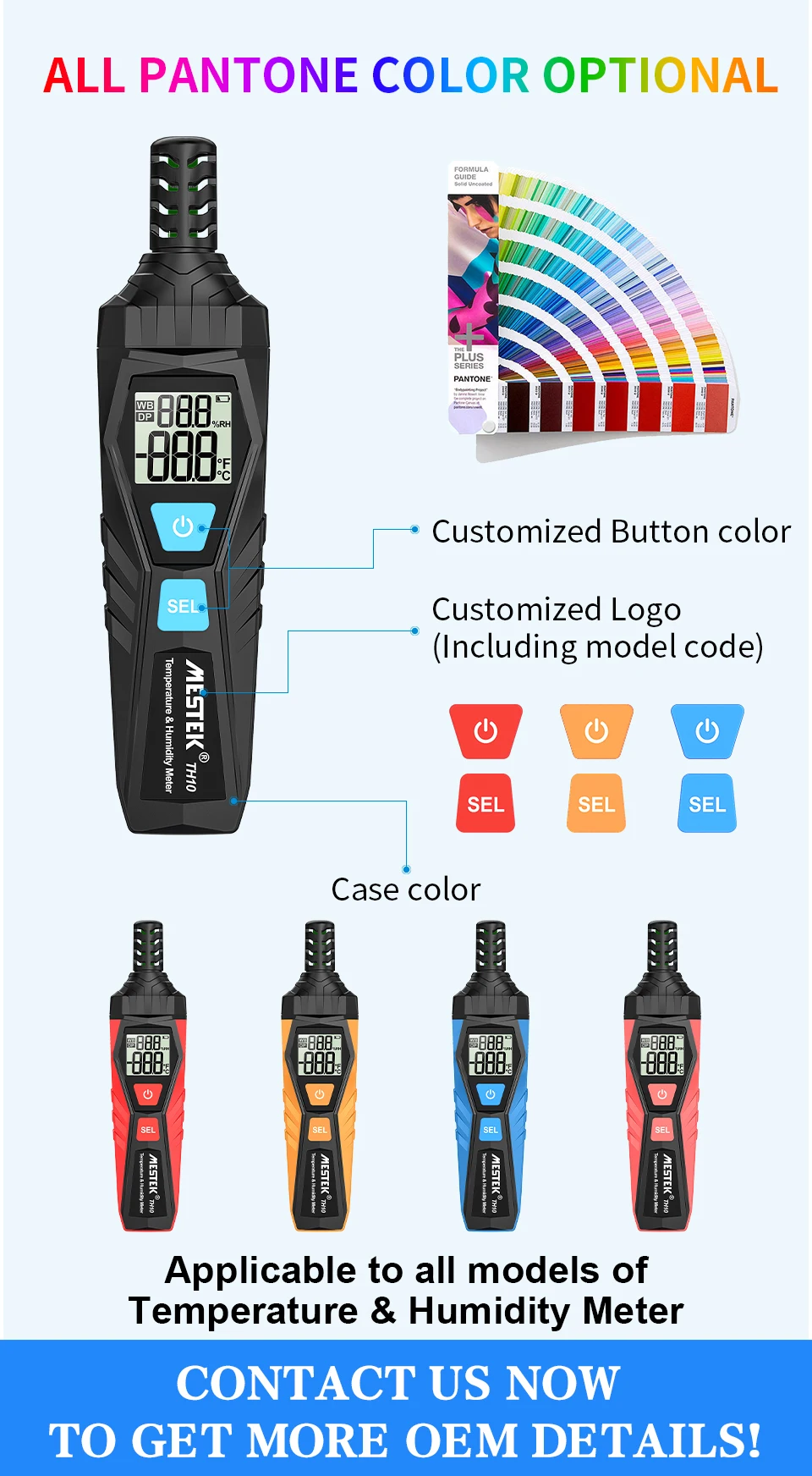 mestek th10 digital temperature & humidity