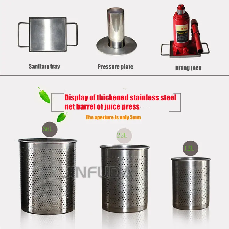Manual Hydraulic Fruit Juicer Commercial Hand Stainless Steel Grape Press Machine Small Grape Wine Pressing Machine