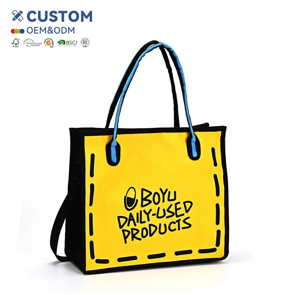 Customised Daily Use & Shopping Waterproof Polyester Nylon Backpack Bag with Handle Customised for Comfort and Convenience