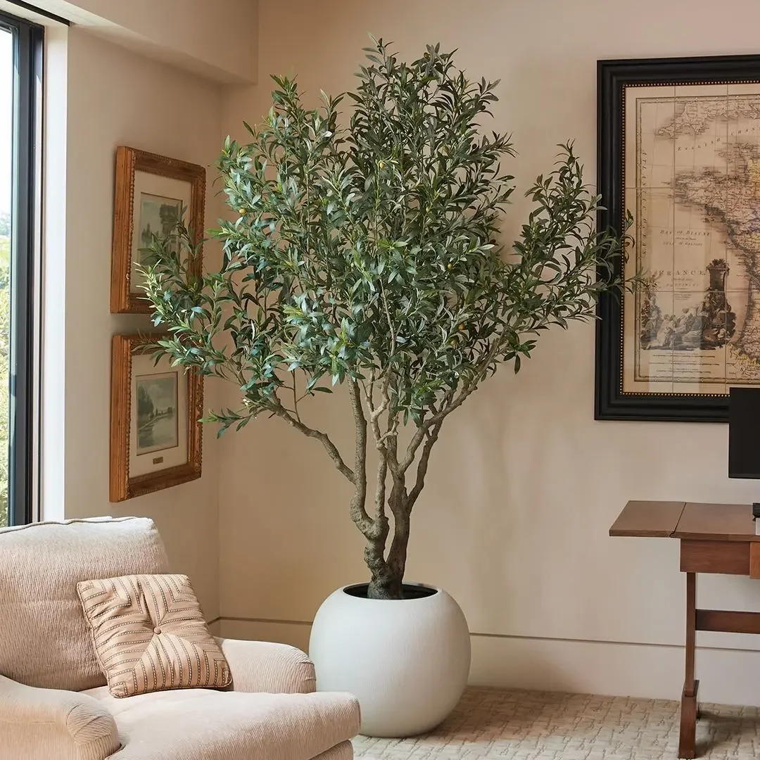 Large Artificial Olive Tree  Plants Trees Potted Windows Green Plan Tree Artificial Banana Bonsai for Home Decoration