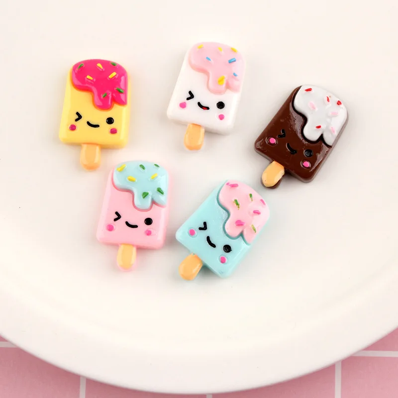 Cute Cabochons / Tiny Ice Cream Cabochon (2pcs / 9mm x 18mm