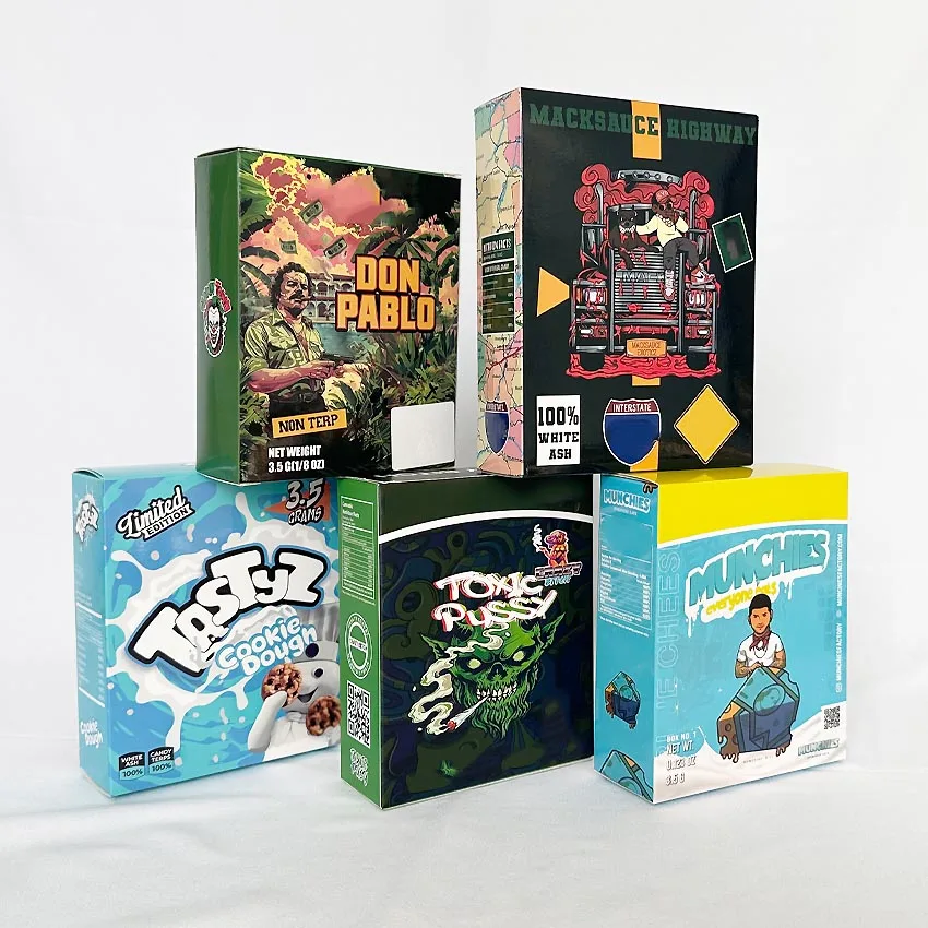 Wholesale 3.5g Mylar Bags Boxes Plastic Zipper Bag Cylindrical Box Packaging Holograph Box Packaging