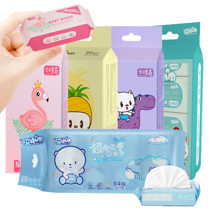 Mini Sachet Sanitary Wipes Unscented para sa Newborn Sensitive Skin Wipes Disposable Cleaning Wipes