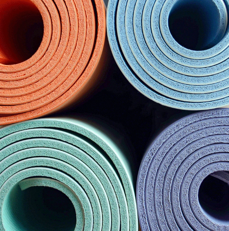 Ecofriendly Premium Pu Colored Natural Tree Rubber Yoga Mat,Wetgrip