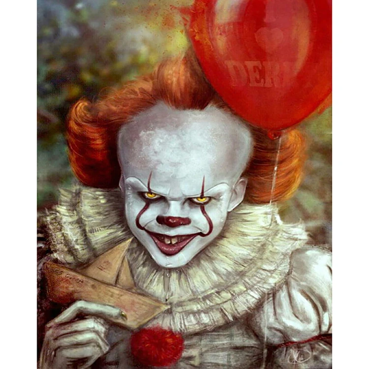 Horror Clown 30*40cm full round drill diamond painting