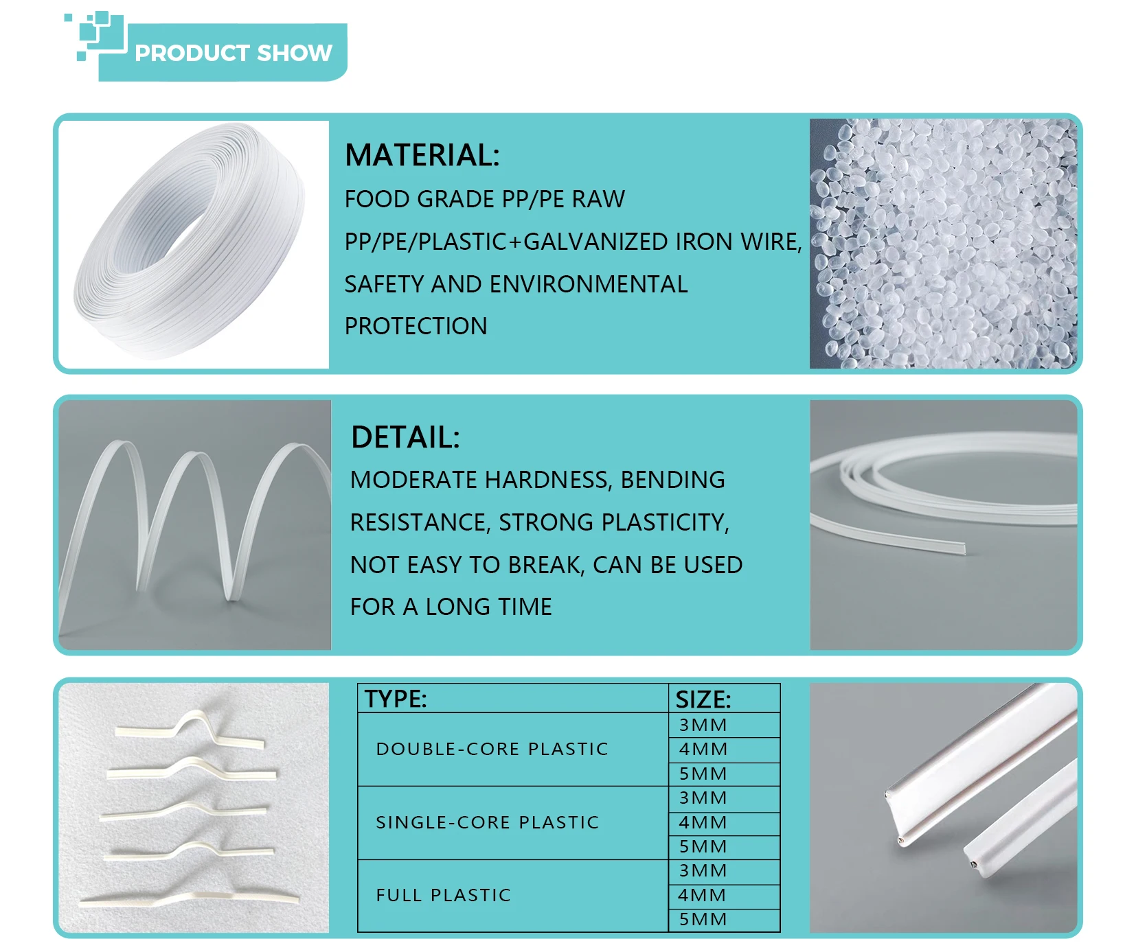 Plastic Nose Bridge Strip Wire Piece Earloop Pp Pe Plastic Aluminum