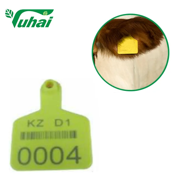Customizable 7.5*6 Plastic Ear Tag for Livestock Cattle Markers with Logo/Number for Cow Pig Sheep Other Farm Animals