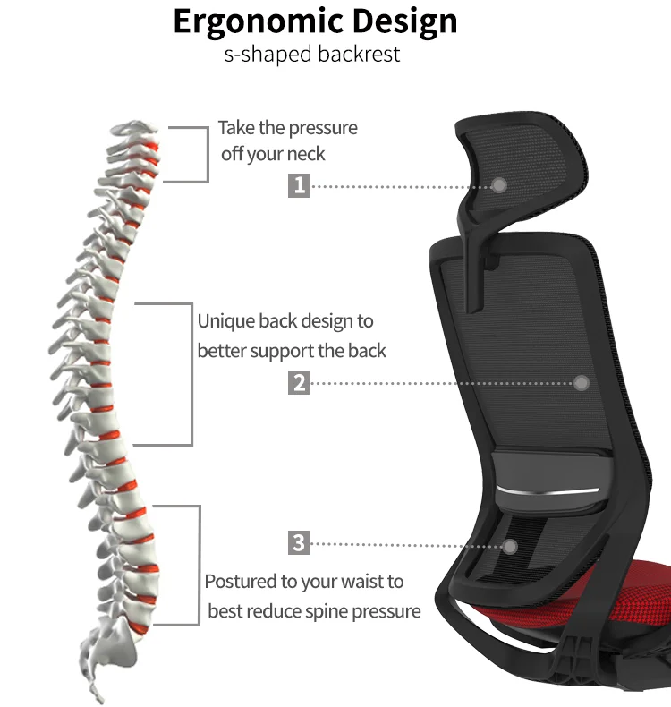 Modern Swivel Ergonomic Mesh Fabric Office Chairs supplier