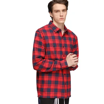 Custom Flannel Oversized Plaid Men's Shirts