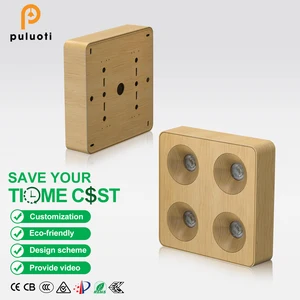 PULUOTI Square Ultra-Thin 48W Log Color Ceiling Lamp Vintage Eye-Protection Living Room Bedrooms Nordic Modern Led Ceiling Light