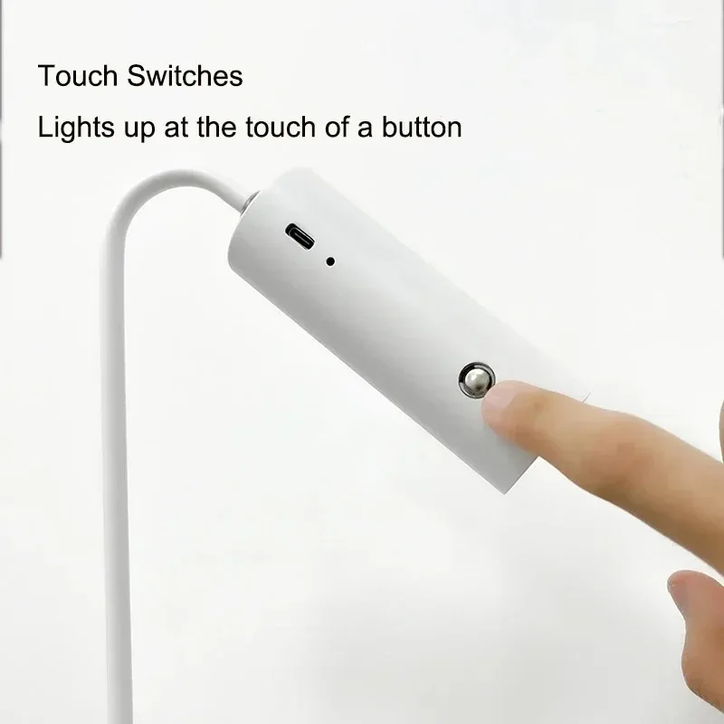 USB Rechargeable LED Touch Switch Desk Lamp Children's Eye-care Night Light Bedside Bedroom Reading Dimmable Folding Desk Lamps