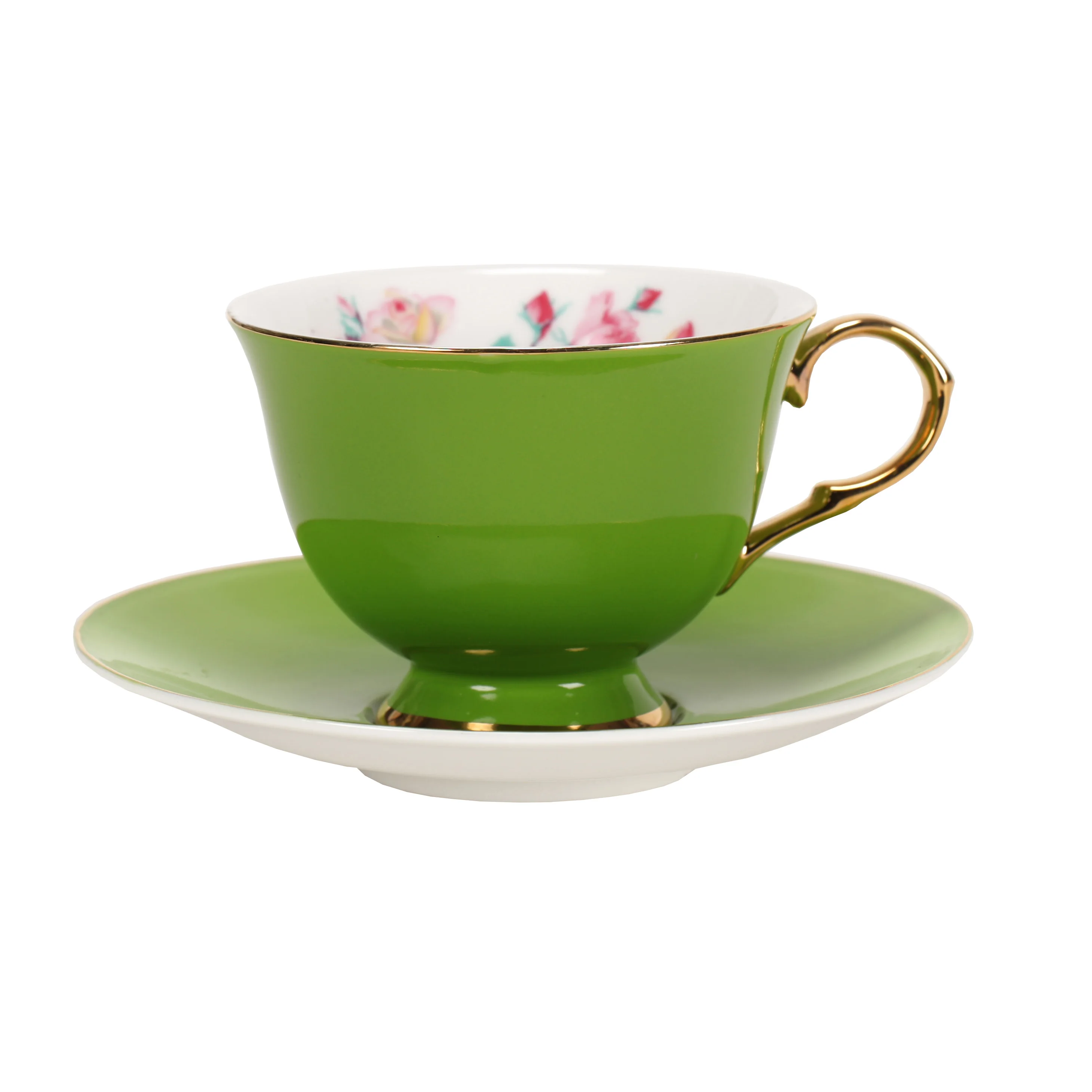 High Quality New Bone China Personalized Afternoon Tea Cup Set 6 Set Red Tea Cup Saucer Buy
