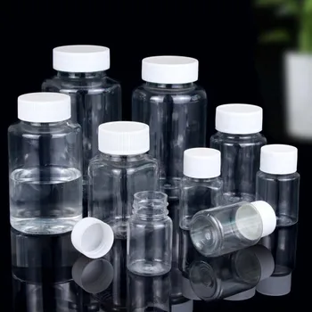 Empty 15/20/30/50/80/100/200/250/300/500ml Plastic square Round Capsule Medicine Liquids Bottles