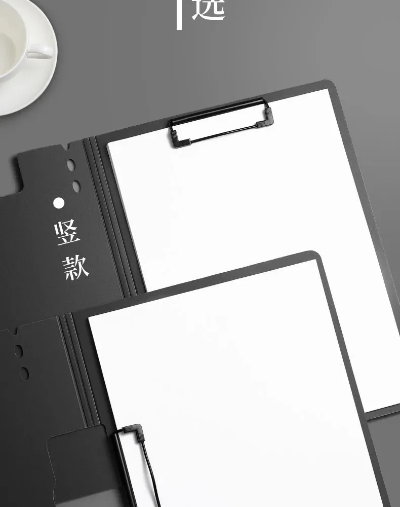 Custom A4 Waterproof Plastic Storage Foldable Clip File