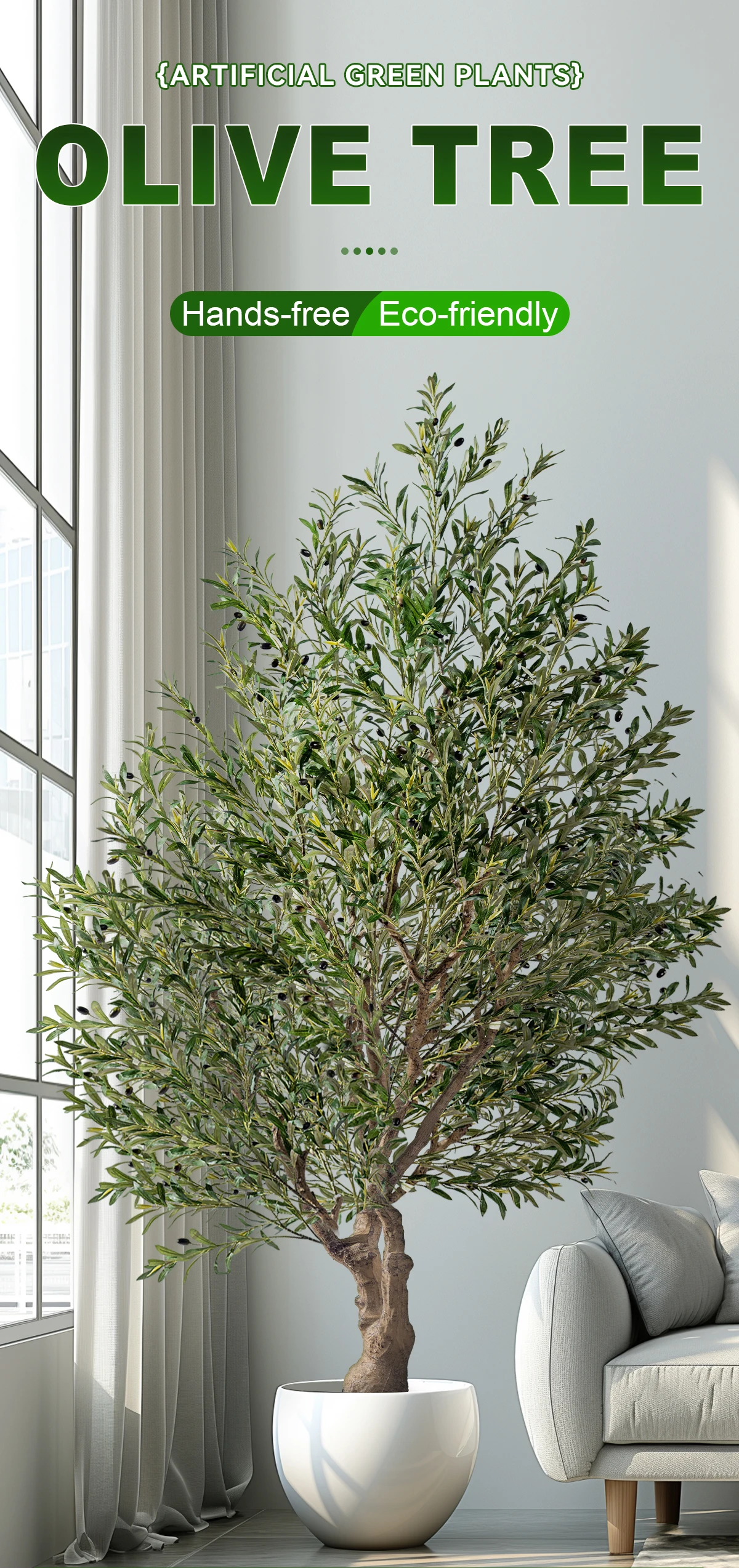 Large tall artificial olive tree faux realistic luxury indoor outdoor home decoration plants  christmas decorative olive tree supplier