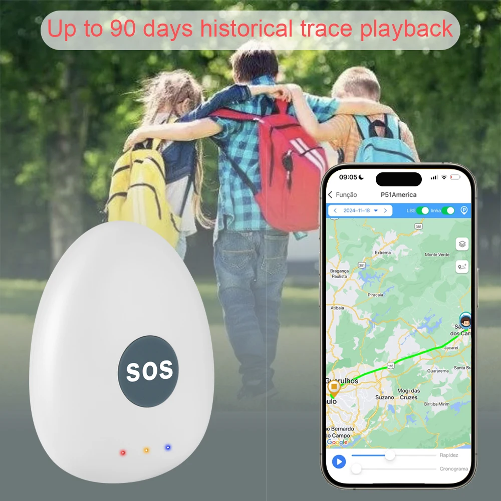 Latest Personal SOS Alarm 4G GPS Tracker for Kids Elderly Students G62 Mini GPS SOS Panic Calling Locator Geo-fence Playback