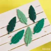 Hoja verde de cola larga (6 piezas) -2,7*70,77 cm