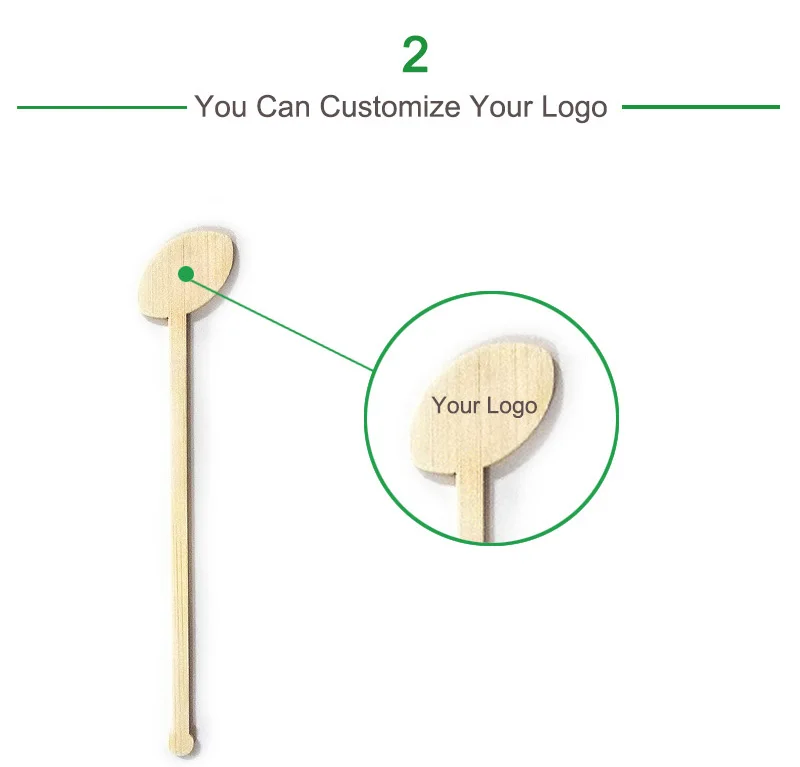 Long Bamboo Coffee Stirrers Cocktail Oem Eco Biodegradable Bamboo Bar