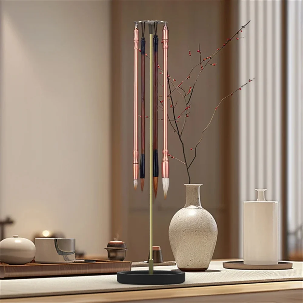 Латунный держатель для кистей каллиграфии с 6 иглами и чернилами