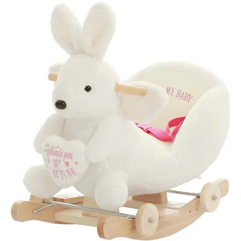 
Hot sale custom stuffed animal toys fashional rocking horse kids ride on toy 