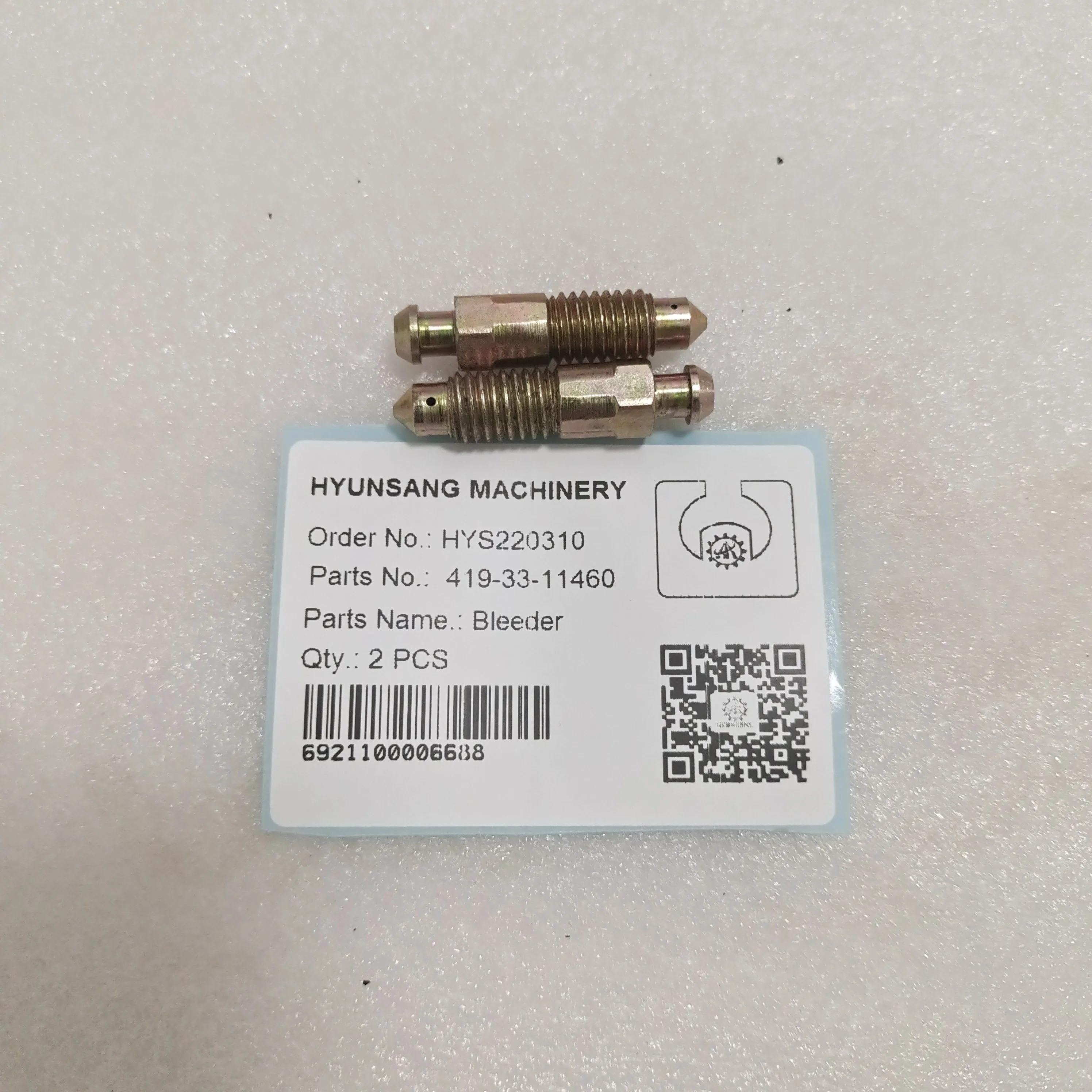 Hyunsang Wheel Loader Parts - High-Quality Bleeder Solutions