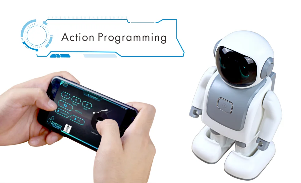Intelligent Dancing Programmable Humanoid Robot Toy with WiFi & App Control Light & Music for Kids