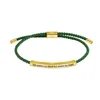 Green rope gold bracelet g3713