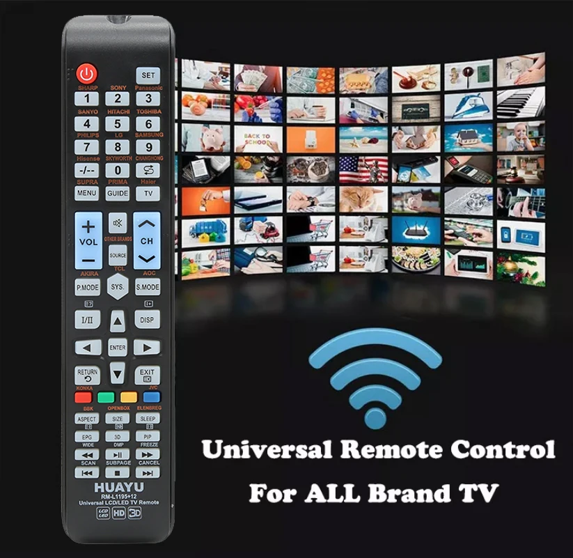 Huayu Rm-l1195+12 Universal Tv Remote Control For All Brand Tvs Wiht  Samsung Sony Lg Haier Tcl Vizio - Buy Universal Tv Remote Control,Tv Remote  Control,Tv Remote Product on 