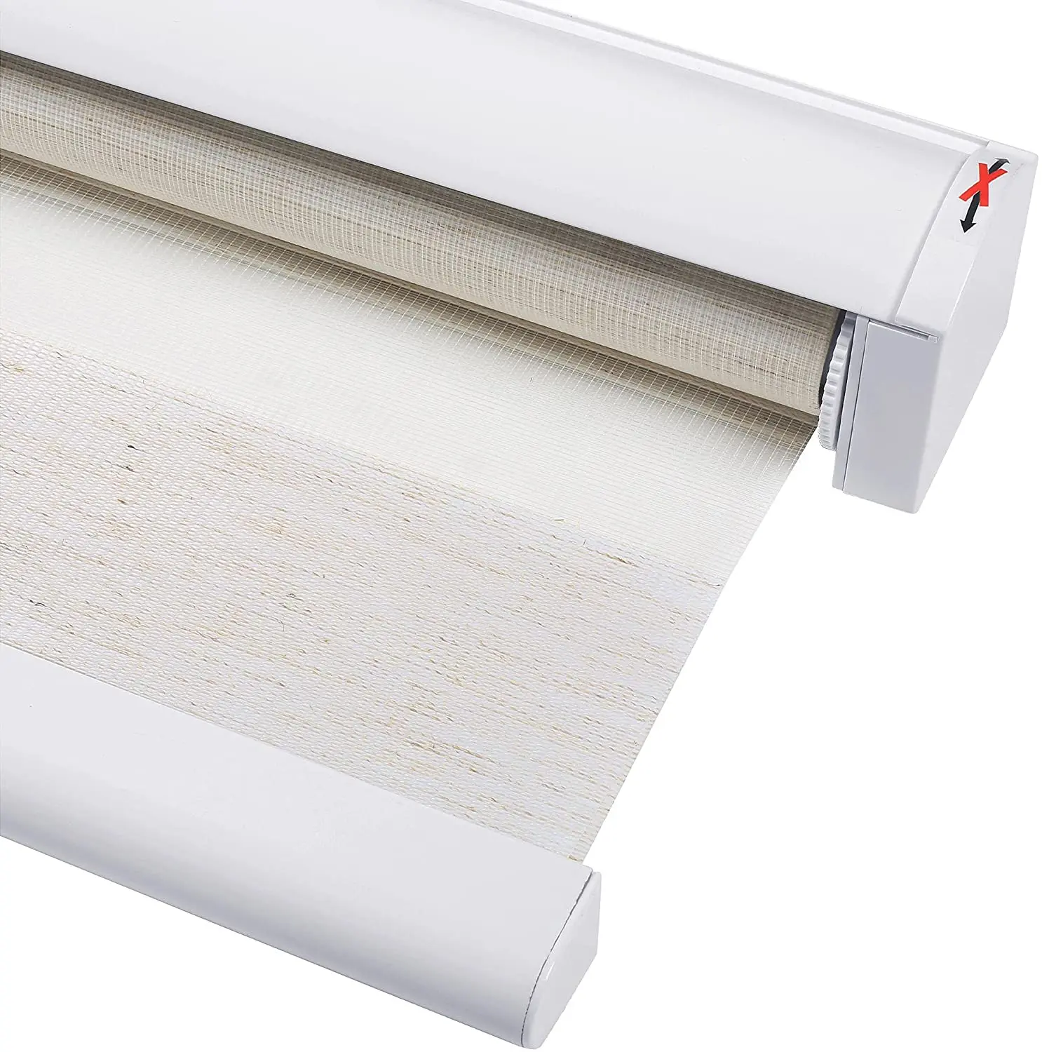 Customized Day And Night Roller Blind Zebra Blind Freestop Light Filtering Cordless Dual Layer