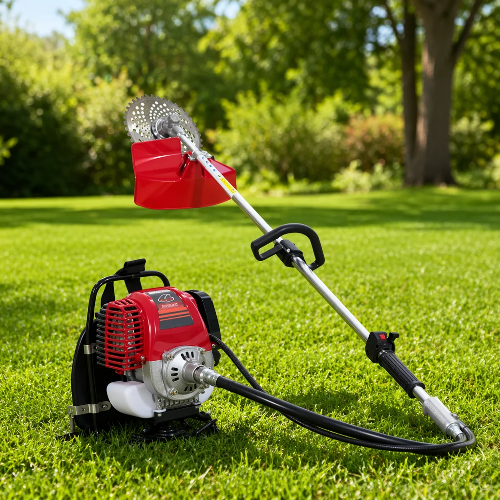 Backpack brush cutter, 15 kg gasoline-powered