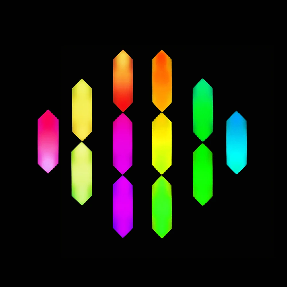 JEJA RGBIC Dream Color Smart App and Tuya Alexa 3D LED Art Panels Wall Hexagon Lights for Gaming Room and Home Decoration