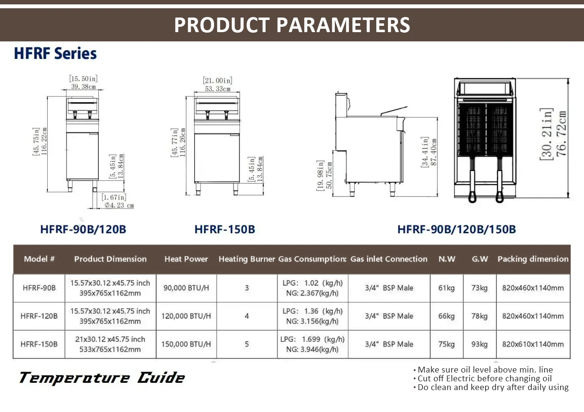 High quality ETL certificated restaurant free standing fryer gas fryer commercial gas deep fryer for restaurant