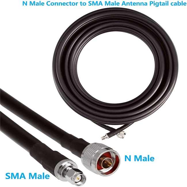 N Male to SMA Male Low Loss LMR400 Extention Cable for GSM CDMA GPS Outdoor WiFi Antenna