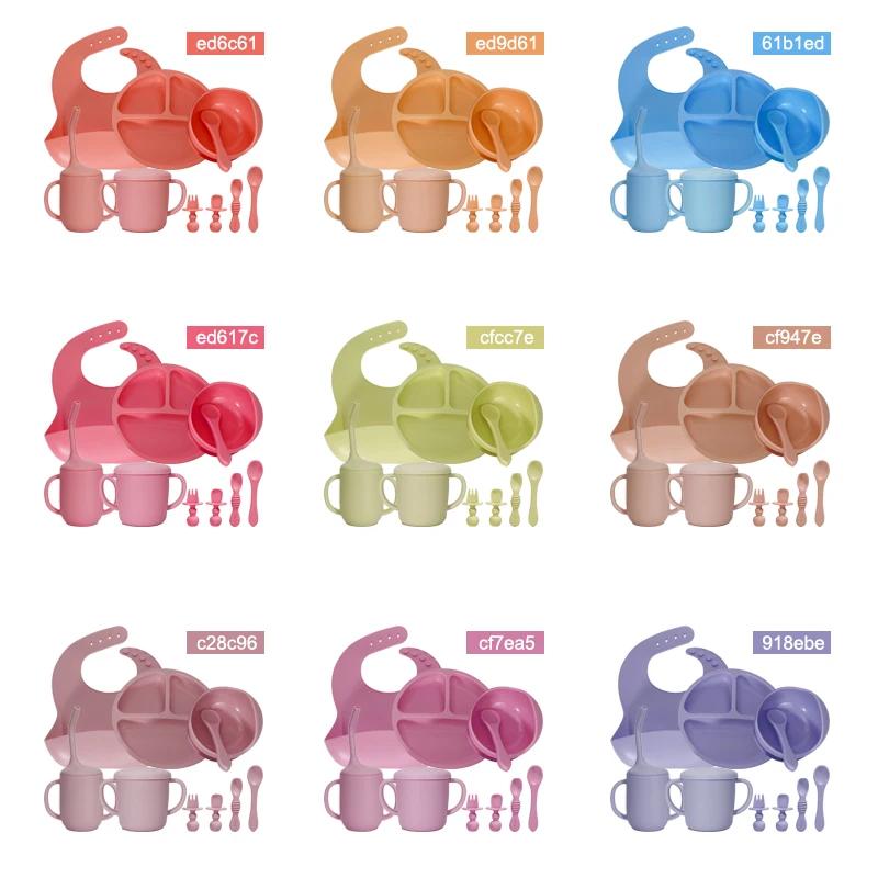 Baby Bibs Plain White Drool Bibs Package Bowls Feeding Wholesale Girl Bibs Waterproof Plate