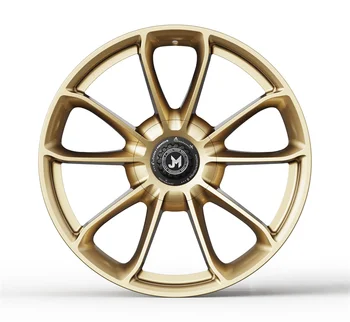 For porsche 911 20 inch 5x130 matt gold monoblock forged wheels