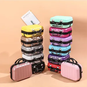Korean Version of New Portable Cosmetics Storage Travel Luggage 14 Inch ABS Makeup Luggage