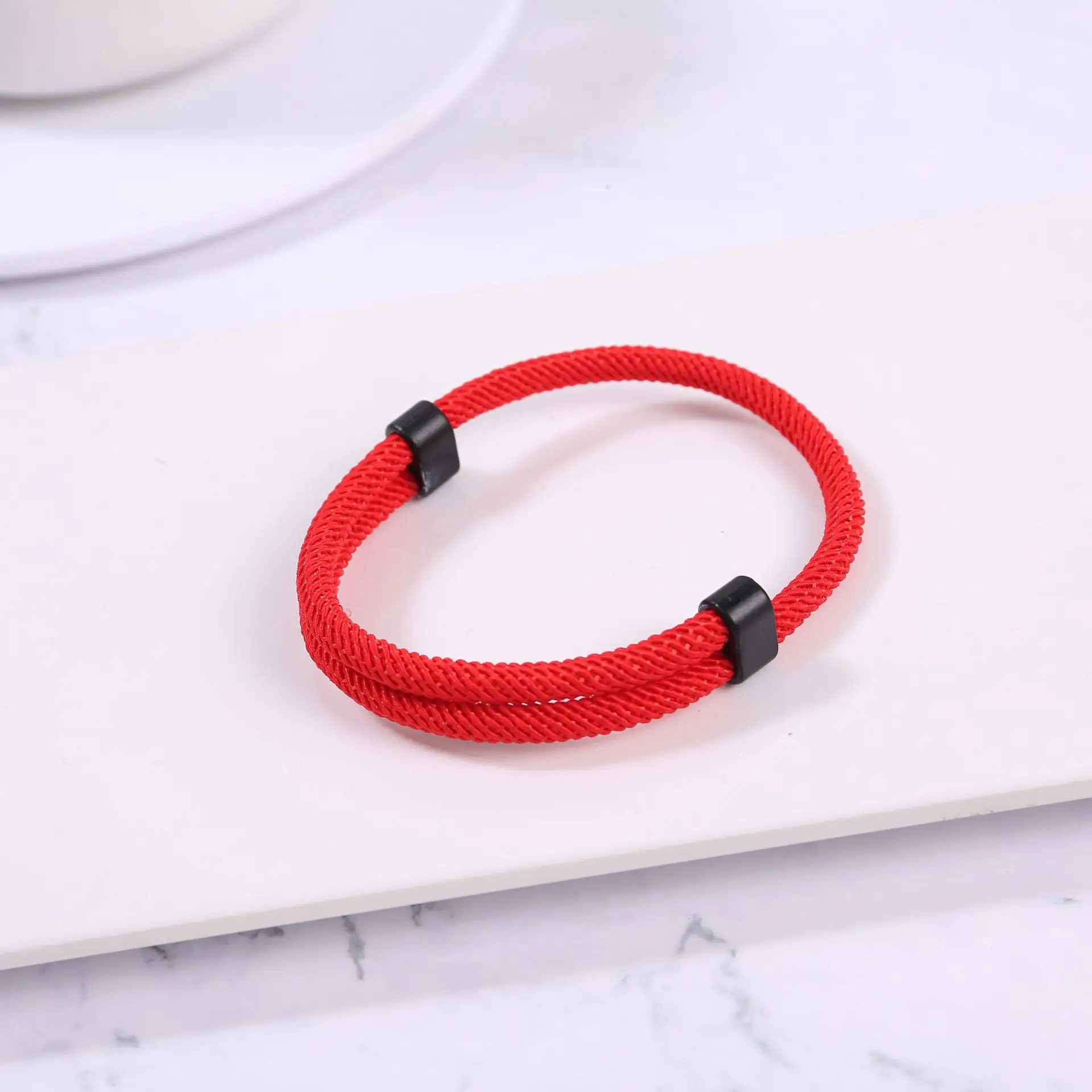 Diy Double Snap Adjustable Boat Anchor Hand Woven Rope Simple and Versatile  Gifts for Male Female Students Bracelet