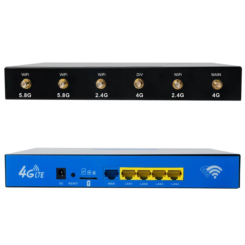 1200Mbps 4G Bonding Router with 4 SIMs Durable and Reliable Networking Device
